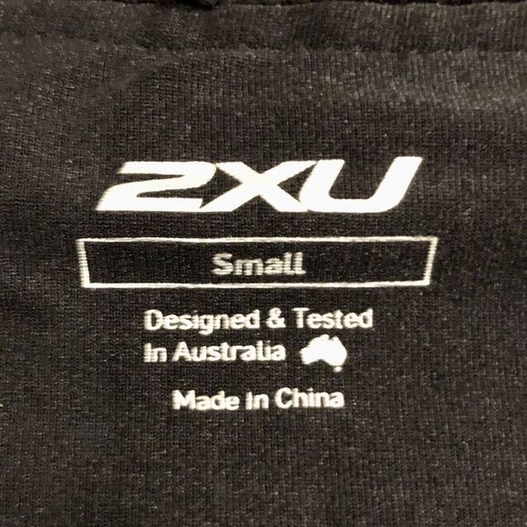 2XU Compression Leggings Small Black Pink Stitch Pocket Zipper Ankles Drawstring - Picture 3 of 12